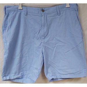 Nautica Mens 40 Blue The Deck Classic Fit Flat Front Chino Khaki Shorts